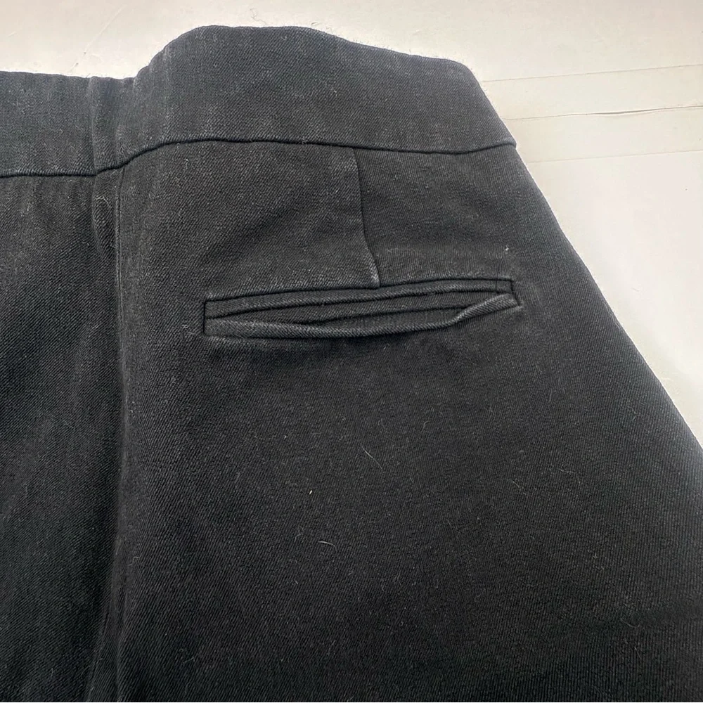 Sezane Paris Pants Women's Size 34 Black Cotton Jeans Preppy Side Zipper Casual